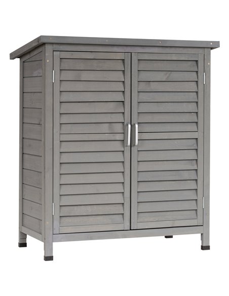 Outsunny Wooden Garden Storage Shed, 87L x 46.5W x 96.5H, Grey 845-248GY - pic 39891 | FastDaddyshop