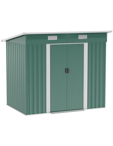 Outsunny 6.8 x 4.3ft Outdoor Garden Storage Shed, Green 845-496V01 - pic 39900 | FastDaddyshop
