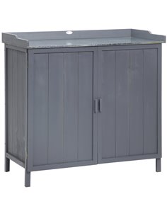 Outsunny Wooden Garden Storage Shed, 98 x 48 x 95.5 cm, Grey 84B-636GY