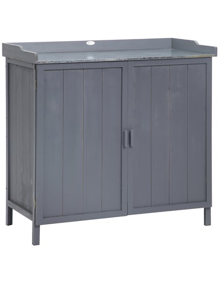 Outsunny Wooden Garden Storage Shed, 98 x 48 x 95.5 cm, Grey 84B-636GY - pic 39909 | FastDaddyshop