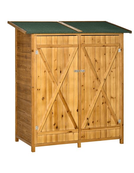 Outsunny Garden Wood Storage Shed with Flexible Table, Natural 845-353V01ND - pic 39945 | FastDaddyshop
