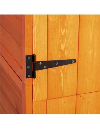 Outsunny 84 x 52cm Garden Shed 4-Tier Wooden Garden Outdoor Shed 3 Shelves Utility Gardener Cabinet Lockable Double Doors Tool K
