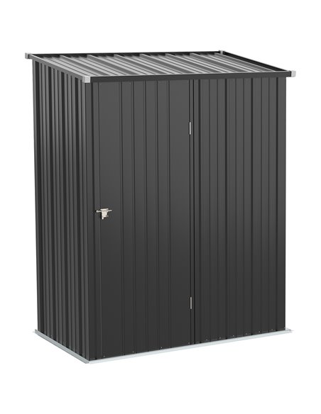 Outsunny 5.3ft x 3.1ft Outdoor Storage Shed, Charcoal Grey 845-532 - pic 39963 | FastDaddyshop