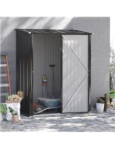 Outsunny 5.3ft x 3.1ft Outdoor Storage Shed, Charcoal Grey 845-532 2