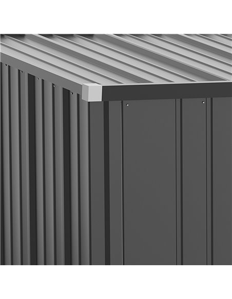 Outsunny 5.3ft x 3.1ft Outdoor Storage Shed, Garden Metal Storage Shed w/ Single Door for Backyard, Patio, Lawn, Charcoal Grey 8 - pic 39971 | FastDaddyshop