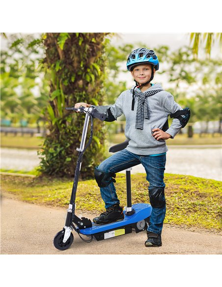 HOMCOM Outdoor Ride On Powered Scooter for kids Sporting Toy 120W Motor Bike 2 x 12V Battery - Blue - pic 3998 | FastDaddyshop