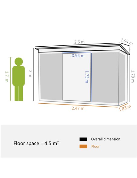 Outsunny Garden Metal Storage Shed House Hut Gardening Tool Storage w/ Tilted Roof and Ventilation 9 x 6ft, Grey 845-174V01GY - pic 39992 | FastDaddyshop