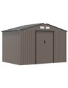 Outsunny 9 x 6FT Garden Metal Storage Shed, Brown 845-031V00BN