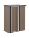 Outsunny 5ft x 3ft Garden Metal Storage Shed, Brown 845-328V01BN