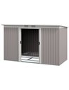 Outsunny 9x 4FT Corrugated Garden Metal Storage Shed, Light Grey 845-032LG