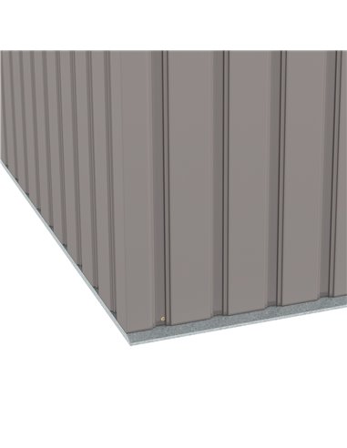 Outsunny Corrugated Garden Metal Storage Shed Outdoor Equipment Tool Box with Kit Ventilation Doors 9x 4FT Light Grey 845-032LG