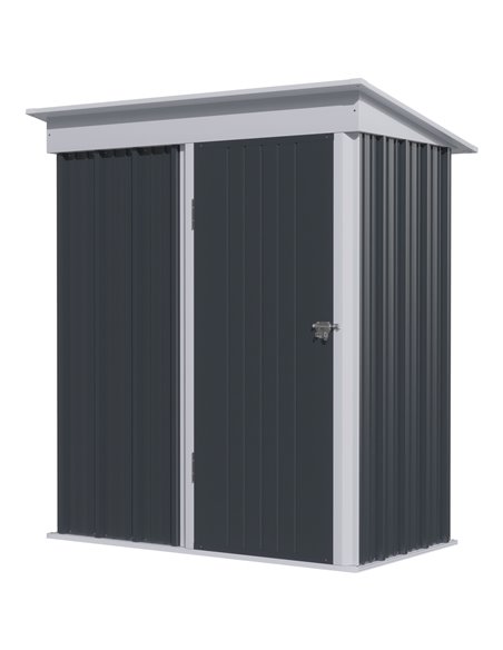 Outsunny Metal Garden Outdoor Lean-to Shed for Tool, Dark Grey 845-840V01CG - pic 40134 | FastDaddyshop