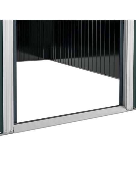 Outsunny Garden Metal Storage Shed Outdoor Metal Tool House with Double Sliding Doors and 2 Air Vents, 11.3x9.2ft, Green 845-529 - pic 40169 | FastDaddyshop