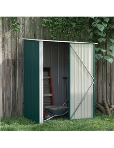 Outsunny Outdoor Garden Metal Storage Shed, 5.3ft x 3.1ft, Green 845-532V00GN 2