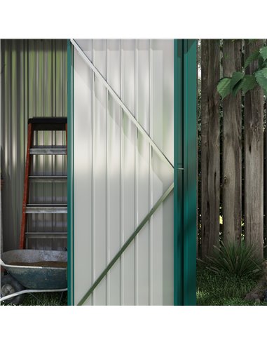 Outsunny Outdoor Storage Shed, Garden Metal Storage Shed w/ Single Door for Garden, Patio, Lawn, 5.3ft x 3.1ft, Green 845-532V00