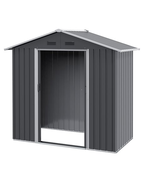 Outsunny 6.5x3.5ft Metal Garden Storage Shed, Dark Grey 845-425V00CG - pic 40188 | FastDaddyshop