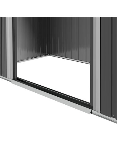 Outsunny 6.5x3.5ft Metal Garden Storage Shed for Outdoor Tool Storage with Double Sliding Doors and 4 Vents, Dark Grey 845-425V0