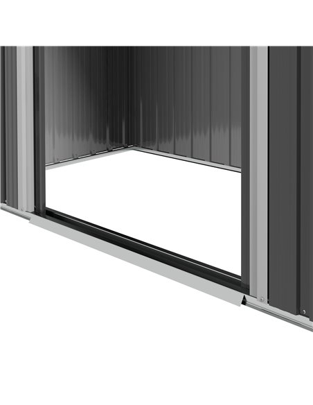 Outsunny 6.5x3.5ft Metal Garden Storage Shed for Outdoor Tool Storage with Double Sliding Doors and 4 Vents, Dark Grey 845-425V0 - pic 40195 | FastDaddyshop