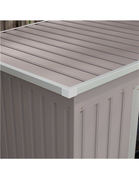 Outsunny Outdoor Garden Metal Equipment Tool Storage Shed w/ Foundation, Double Door, Vents and Sloped Roof, Grey 845-390V00LG - pic 40204 | FastDaddyshop