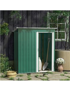 Outsunny 5 x 3ft Garden Storage Shed, Green 845-423V00GN 2