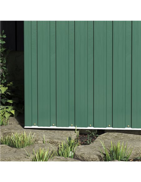 Outsunny 5 x 3ft Garden Storage Shed with Sliding Door and Sloped Roof Outdoor Equipment Tool Garden, Green 845-423V00GN - pic 40223 | FastDaddyshop