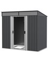 Outsunny 6.5 x 4FT Galvanised Metal Shed, Grey 84H-006V00CG