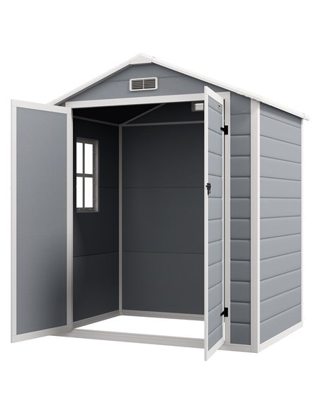 Outsunny 6'x4.5' Garden Storage Shed, Grey 845-953V00GY - pic 40269 | FastDaddyshop