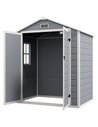 Outsunny 6'x4.5' Garden Storage Shed, Grey 845-953V00GY