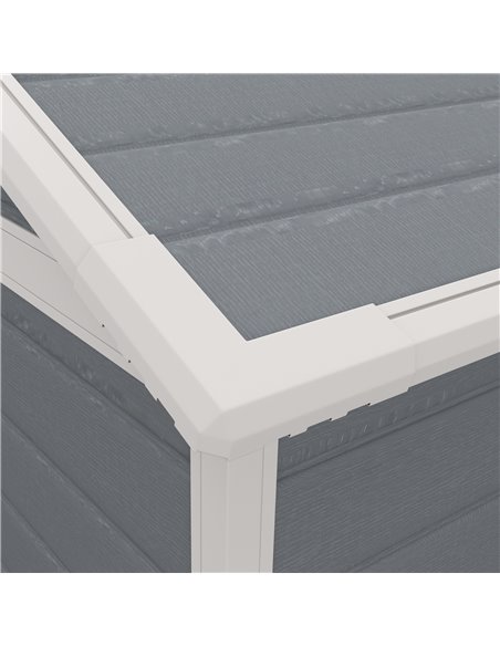 Outsunny 6'x4.5' Garden Storage Shed, Lockable Garden Shed with Double Doors, Window, Vent and Plastic Roof, Grey 845-953V00GY - pic 40276 | FastDaddyshop