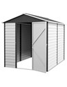 Outsunny 9x 6FT Metal Outdoor Garden Shed, Dark Grey 845-837V00CG