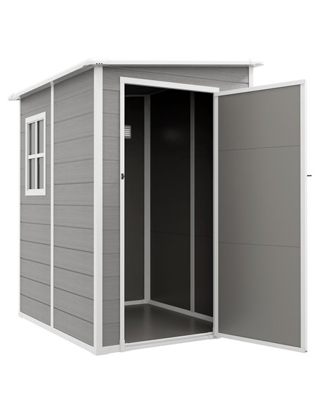 Outsunny 4'x5' Garden Storage Shed, Grey 845-952V00GY - pic 40287 | FastDaddyshop