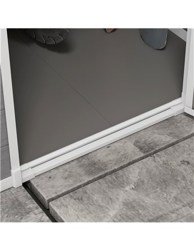 Outsunny 4'x5' Garden Storage Shed, Lean to Shed, Lockable Garden Shed with Window, Vent and Plastic Roof, Grey 845-952V00GY