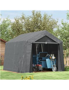 Outsunny 3 x 3(m) Waterproof Portable Shed, Dark Grey 845-948V01CG 2