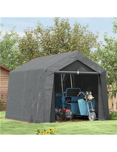 Outsunny 3 x 3(m) Waterproof Portable Shed, Dark Grey 845-948V01CG