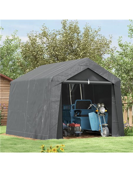 Outsunny 3 x 3(m) Waterproof Portable Shed, Dark Grey 845-948V01CG - pic 40297 | FastDaddyshop