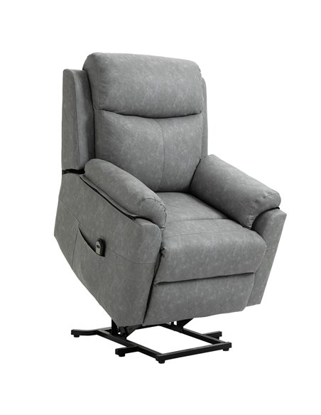 HOMCOM Power Lift Chair Electric Riser Recliner, Grey 713-094V70GY - pic 40332 | FastDaddyshop