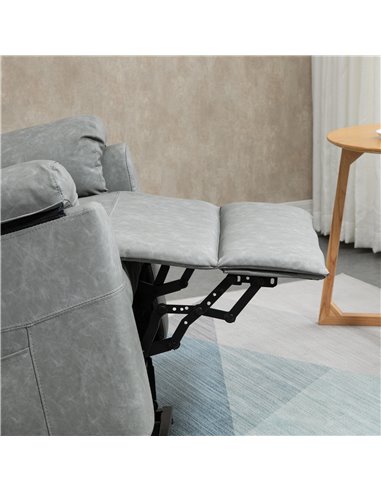 HOMCOM Power Lift Chair Electric Riser Recliner for Elderly, Faux Leather Sofa Lounge Armchair with Remote Control and Side Pock