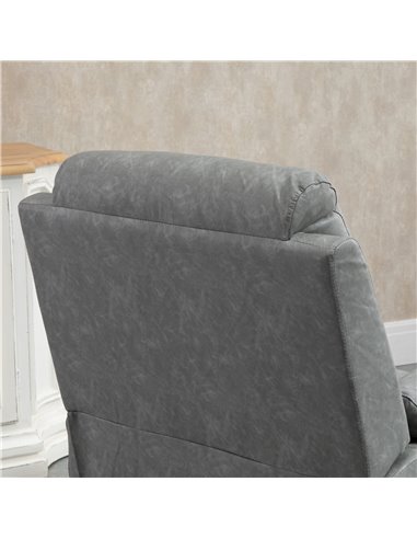 HOMCOM Power Lift Chair Electric Riser Recliner for Elderly, Faux Leather Sofa Lounge Armchair with Remote Control and Side Pock