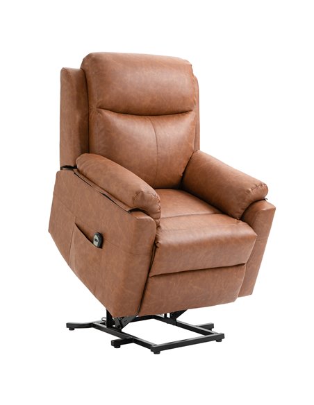 HOMCOM Power Lift Chair Electric Riser Recliner, Brown 713-094V70 - pic 40341 | FastDaddyshop