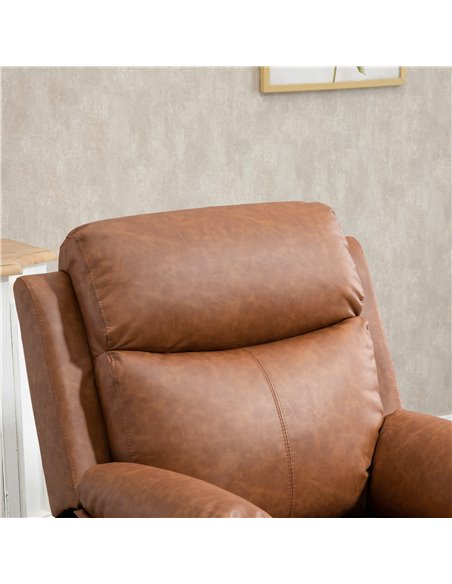 HOMCOM Power Lift Chair Electric Riser Recliner for Elderly, Faux Leather Sofa Lounge Armchair with Remote Control and Side Pock - pic 40349 | FastDaddyshop