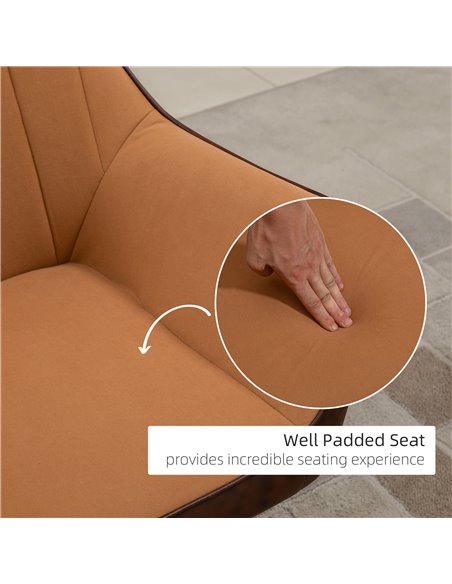 HOMCOM Modern Velvet Armchairs with Gold Steel Legs, Light Brown 839-573V70LR - pic 40363 | FastDaddyshop