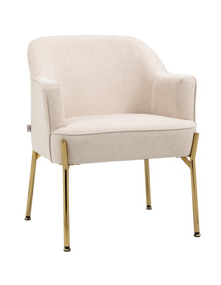 HOMCOM Fabric Accent Chair, Modern Armchair, White 839-700V70CW - pic 40404 | FastDaddyshop