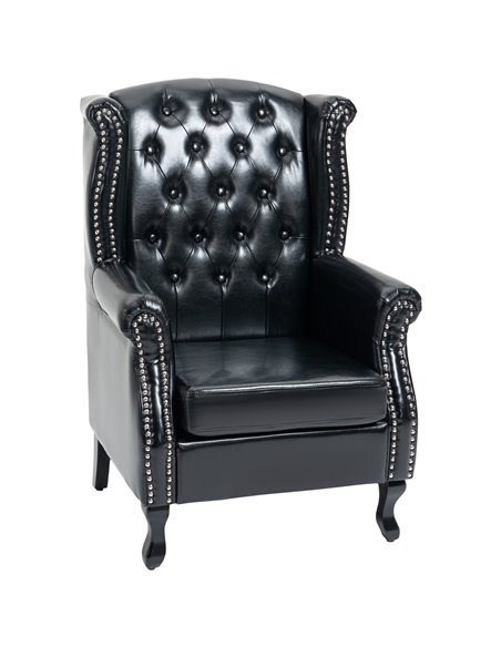 HOMCOM Tufted Chesterfield-style Armchair, Black 839-703V70BK - pic 40413 | FastDaddyshop