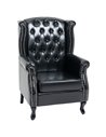 HOMCOM Tufted Chesterfield-style Armchair, Black 839-703V70BK