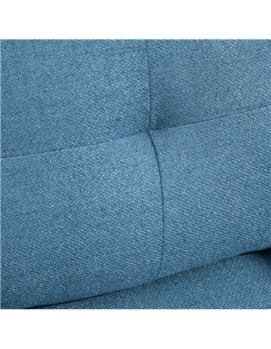 HOMCOM Modern Armchairs with Steel Legs, Upholstered Button Tufted Accent Chairs for Living Room and Bedroom, Dark Blue 839-619V
