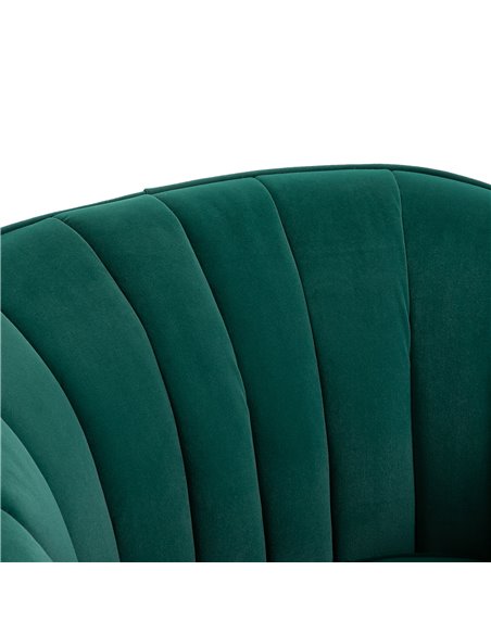 HOMCOM Velvet-Feel Tub Armchair, with Gold Tone Legs - Green 833-725V71DG - pic 40447 | FastDaddyshop