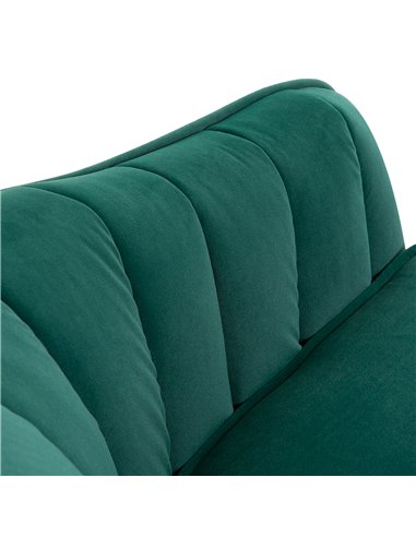 HOMCOM Velvet-Feel Tub Armchair, with Gold Tone Legs - Green 833-725V71DG