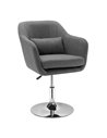 HOMCOM Swivel Accent Chair Contemporary Vanity Armchair, Dark Grey 833-757V72CG
