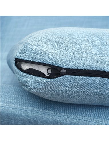 HOMCOM Modern Accent Chair, Comfy Fireside Chair, Upholstered Armchair for Living Room, Bedroom, Home Office, Light Blue 839-732