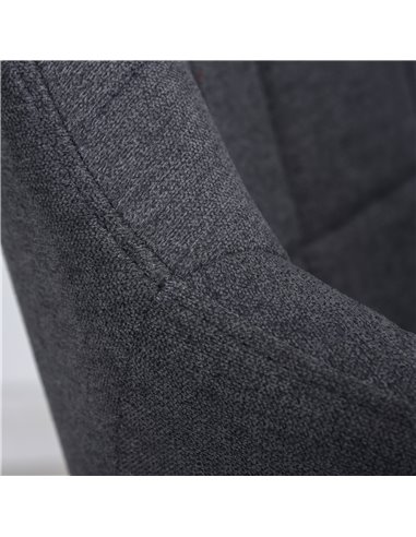 HOMCOM 2 Pcs Linen-Touch Fabric Dining Chair w/ Cushion, Backrest, Mid Back Leisure Chair w/ Steel Leg, Sponge Padded Armchair f